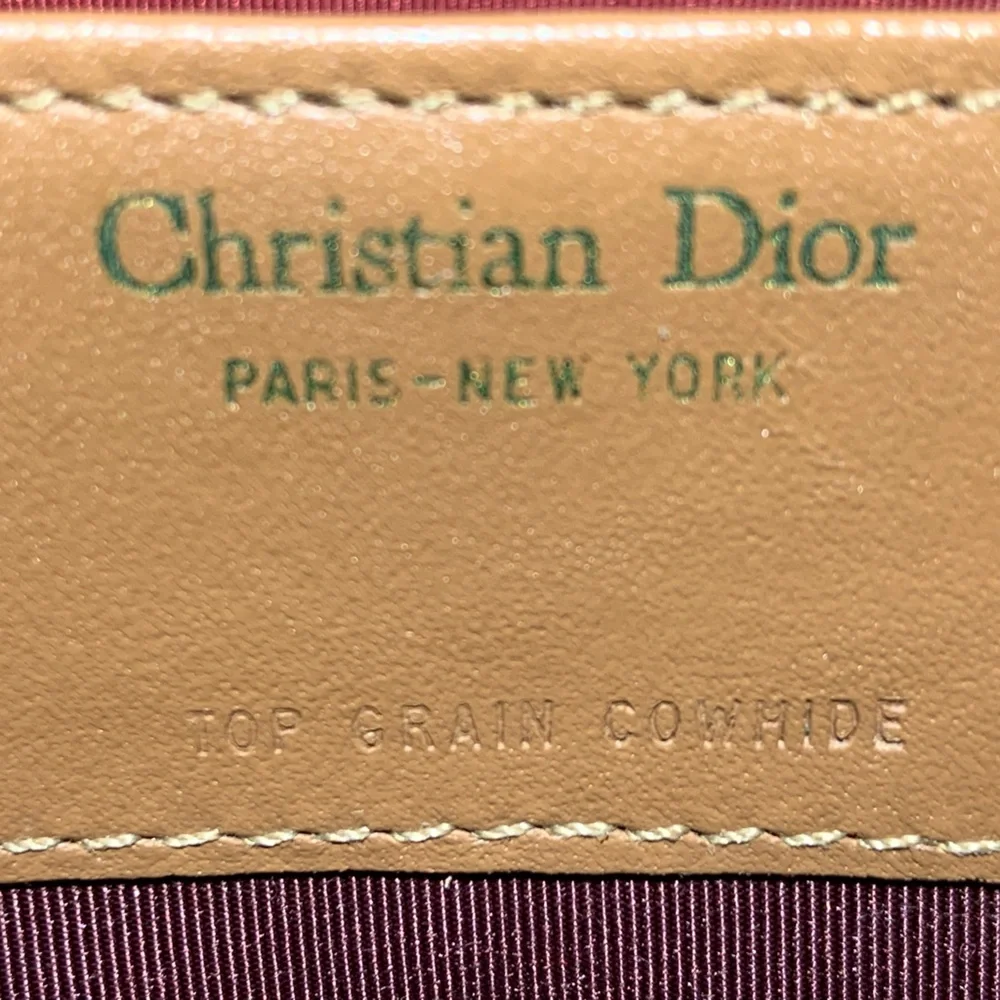 Christian Dior Vintage Honeycomb Long Wallet With COA
